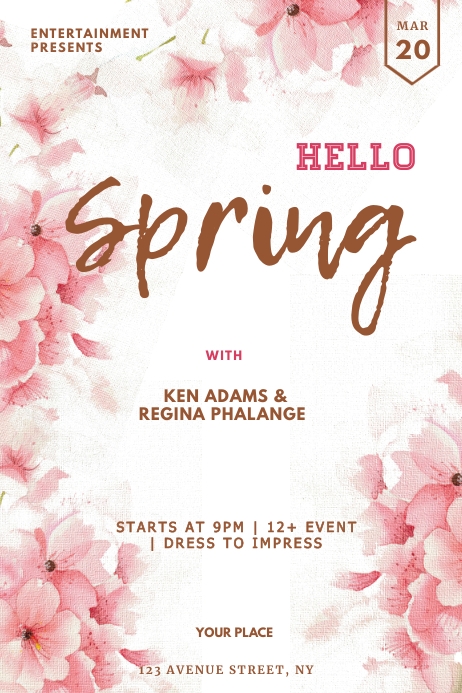 Spring Flyer Pinterest Spring flyer template | PosterMyWall