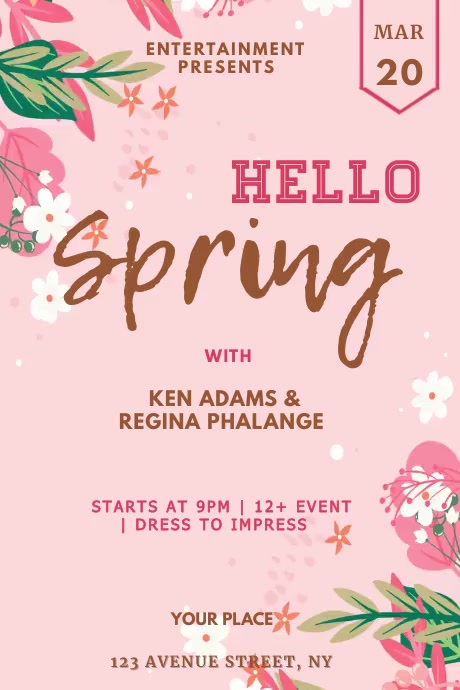 Spring Flyer Pinterest Spring flyer template | PosterMyWall