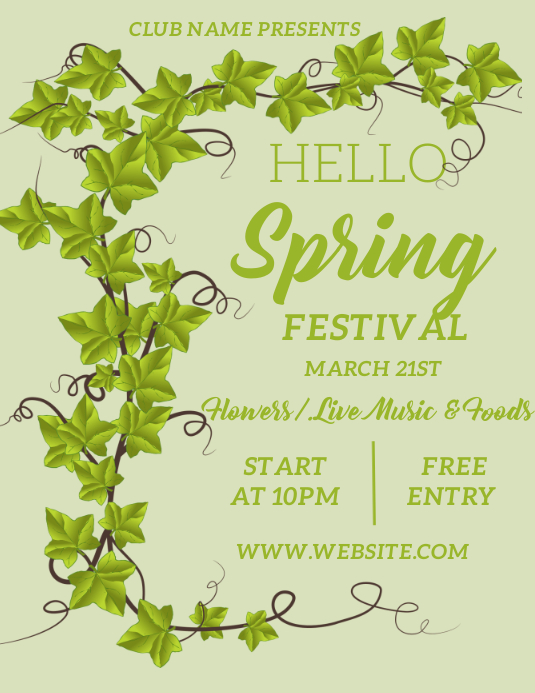 spring flyer template PosterMyWall