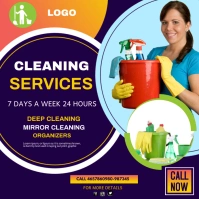 Spring flyer template Kwadrat (1:1)