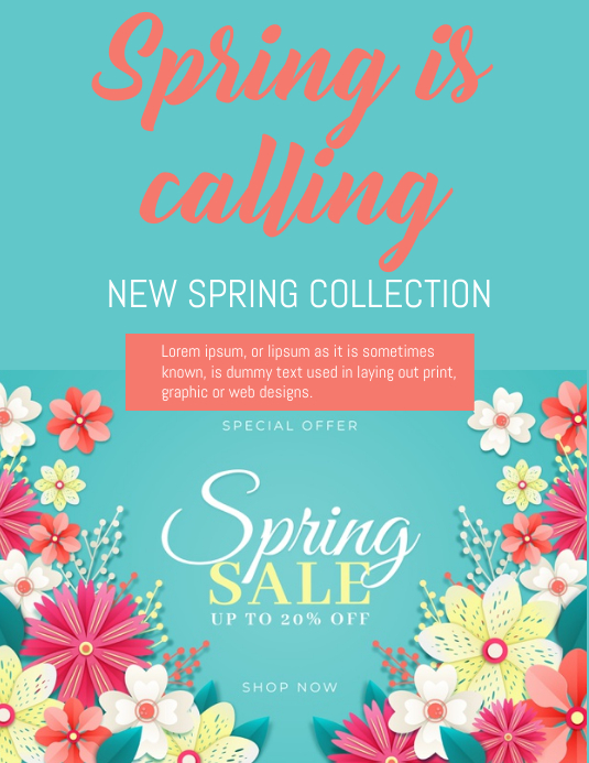 Copy of spring flyer template | PosterMyWall