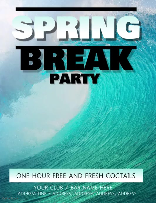 SPRING Flyer Template 传单(美国信函)