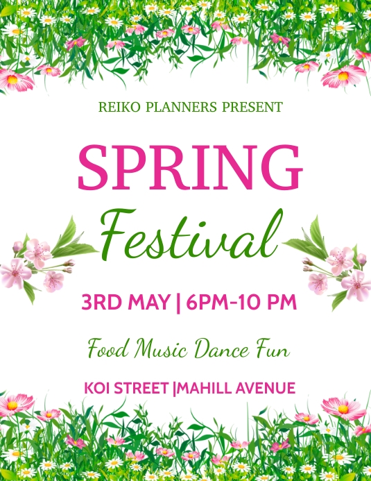 Spring Into Spring Lunch Flyer Copy of Spring flyer template spring | PosterMyWall
