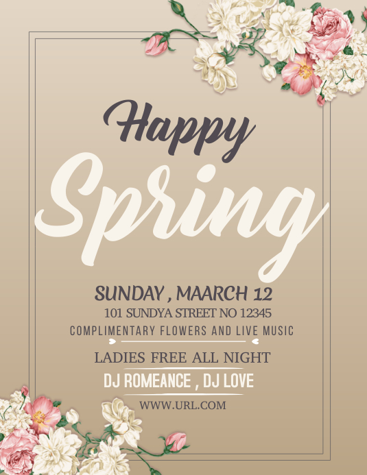 Spring Flyer Simple This design has been deleted | PosterMyWall