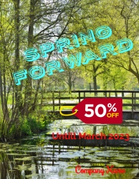 spring forward flyers Template | PosterMyWall