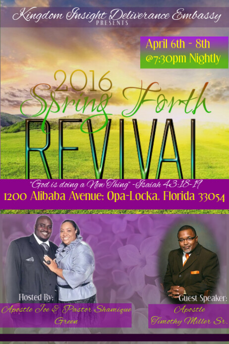 Spring Forth Revival Flyer Template | PosterMyWall