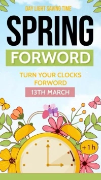 spring forward ad Instagram Story template