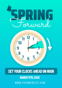 Spring Forward Campaign Poster Flyer Template A4
