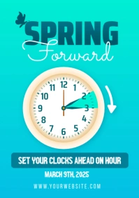 Spring Forward Campaign Poster Flyer Template A4