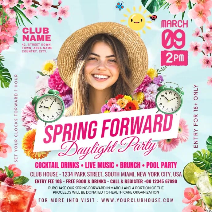 De Plantilla de Publicación de Fiesta de Primavera Adelante | PosterMyWall