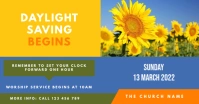 spring forward daylight saving begins design Gambar Bersama Facebook template