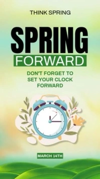 spring forward daylight saving История на Instagram template
