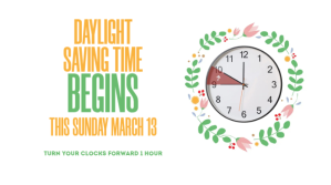 spring forward daylight saving time begins Tampilan Digital (16:9) template