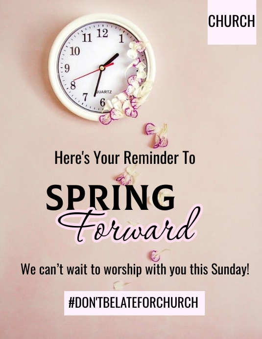 Spring Forward Daylight Savings Template | PosterMyWall
