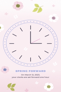 Spring Forward Printable Sign Pdf SPRING FORWARD POST Template | PosterMyWall
