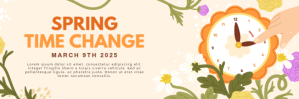 spring forward Twitter Banner template