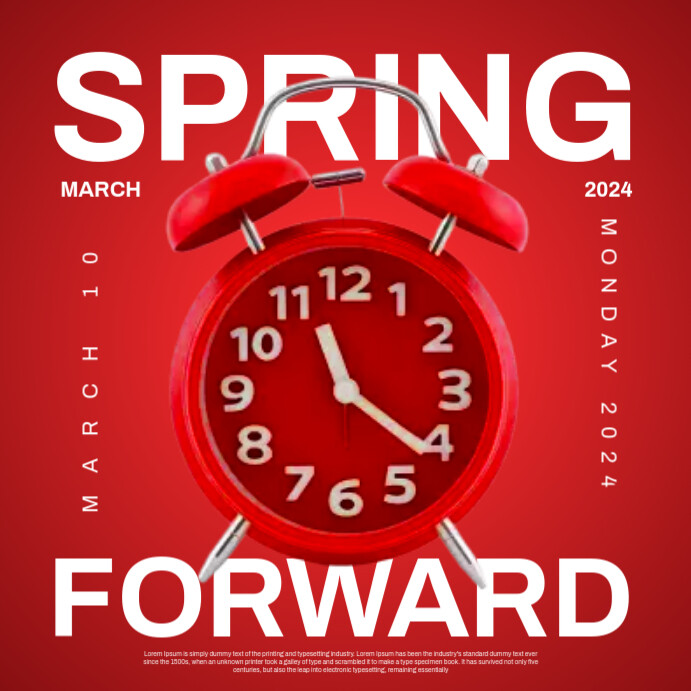 Spring forward Template | PosterMyWall