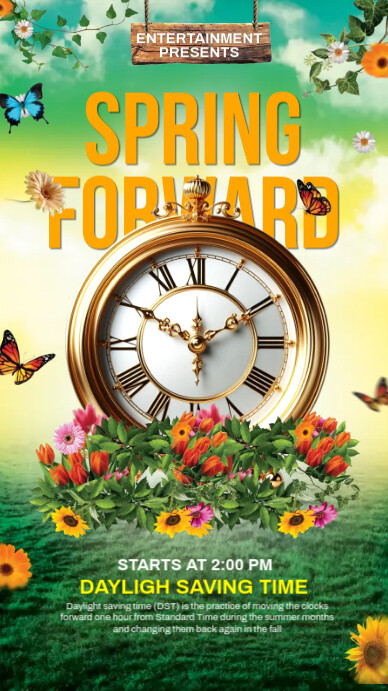 spring forward Template | PosterMyWall