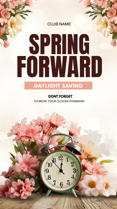 spring forward Template | PosterMyWall