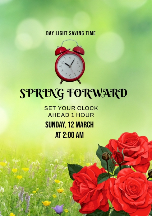 spring forward A4 template