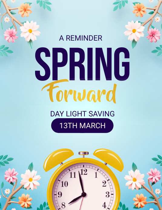 spring forward Template | PosterMyWall