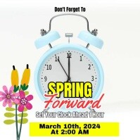 Blue Spring Forward Spring Forward Template | PosterMyWall