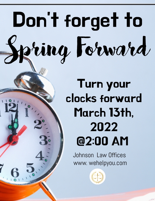 Spring Forward Assignment Copy of Spring forward | PosterMyWall