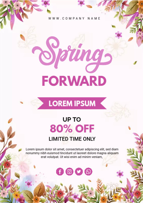 Spring Forward Template PosterMyWall