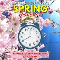 SPRING FORWARD Instagram 帖子 template