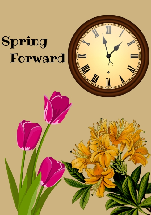 spring forward A4 template