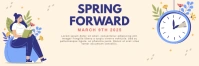 spring forward Twitter Banner template