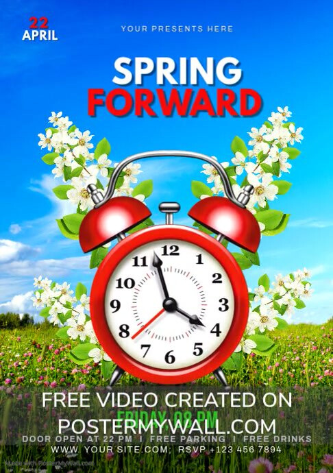 SPRING FORWARD Template | PosterMyWall