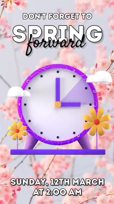 SPRING FORWARD Template | PosterMyWall