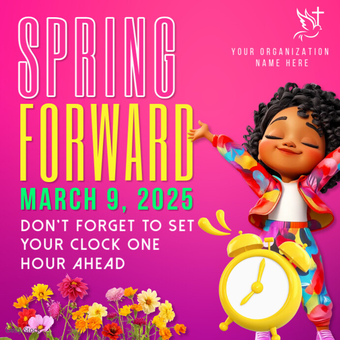 Spring Forward Instagram Post template