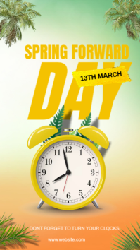 Spring forward Historia de Instagram template
