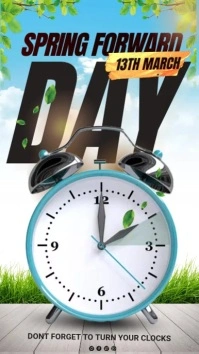Spring forward Instagram-Story template