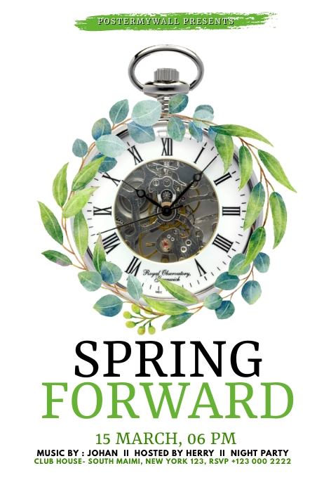 Plantilla de De Primavera Hacia Adelante | PosterMyWall