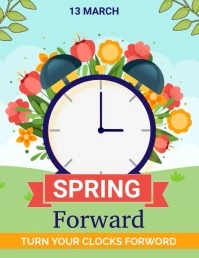 spring forward Folder (US Letter) template