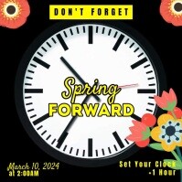 Spring Forward Image Square Spring Forward Template | PosterMyWall