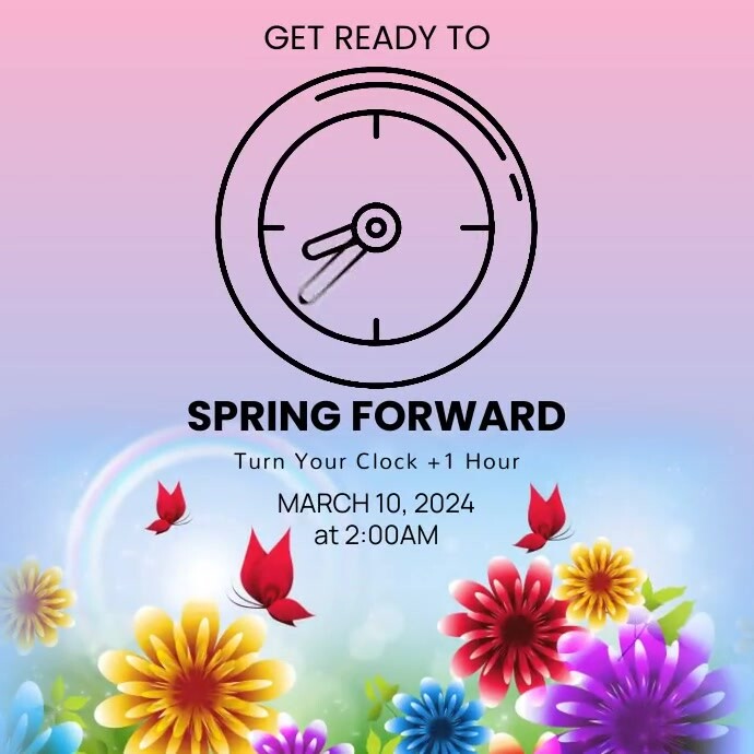 Spring Forward Publicación de Instagram template