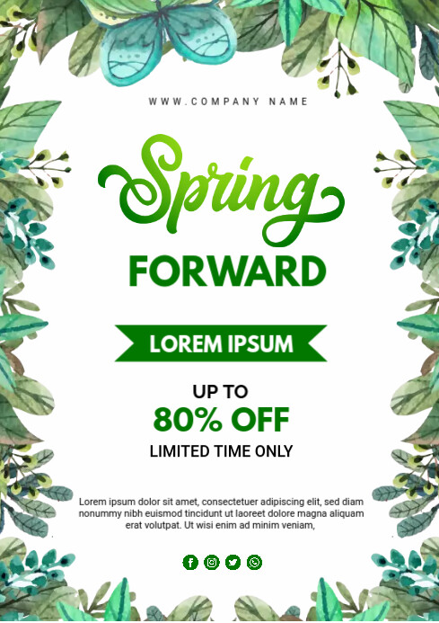 Spring Forward Template PosterMyWall