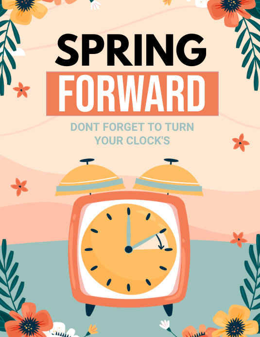 spring forward Template | PosterMyWall