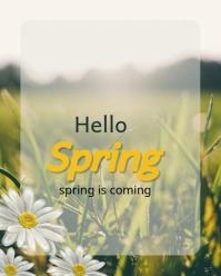 Spring Forward Instagram Portrait template