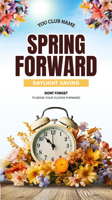 spring forward Template | PosterMyWall