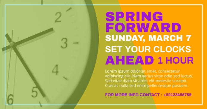 spring forward Template | PosterMyWall