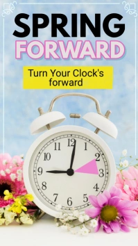 spring forward Instagram Story template