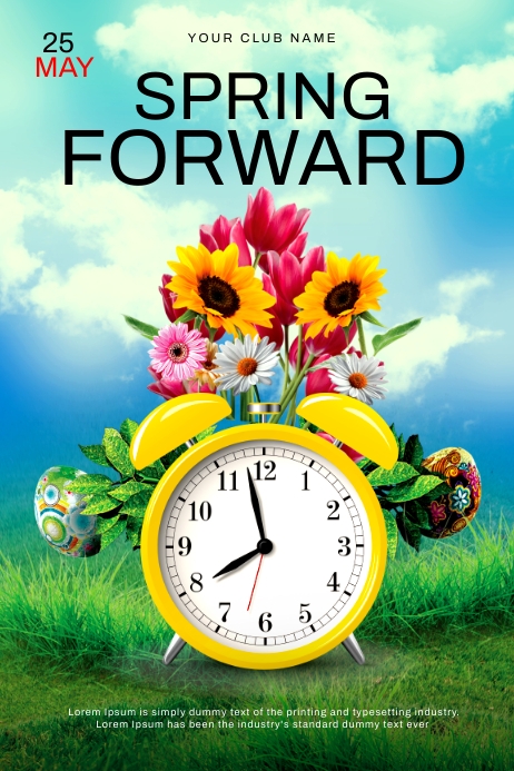 SPRING FORWARD Template | PosterMyWall
