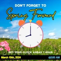 Spring Forward Instagram Post template