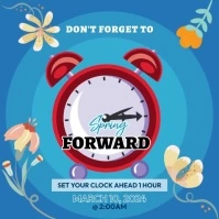 Spring Forward Instagram Post template