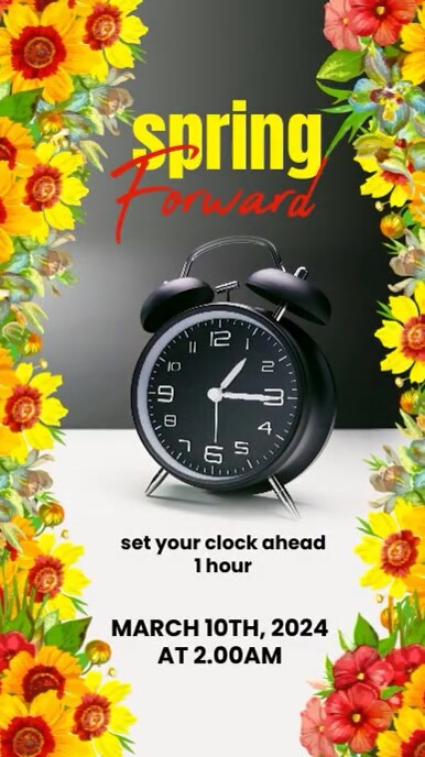 SPRING FORWARD Template | PosterMyWall
